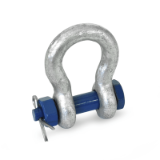 GN 585 B - Shackles, cranked, Form B, Bolt with nut and split pin