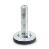 GN 6311.4 - Leveling Feet, Steel, Zinc Plated, Type G with plastic cap, gliding