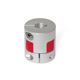 GN 2240 - Elastomer jaw couplings with clamping hub, Bore code K, with keyway