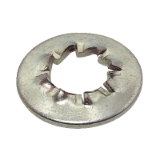 Reference 72301 - Countersunk serrated lock washer JZC type internal teeth NFE 25512 - Zinc plated