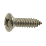 Reference 32601 - Raised countersunk head tapping screw cross recess pozidrive DIN 7983 - Zinc plated