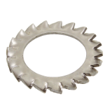 Model 72001 - Serrated lock washer AZ type external teeth - NFE 27624 - Zinc plated 400 HSST
