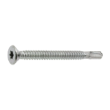 Model 33341 - Countersunk serrated head self drilling screw six lobe recess DIN 7500 ce - Zinc plated