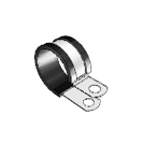 Cable Clamps - Screw Mount ,P Style, Steel, Rubber Cushion