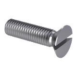 DIN ≈963 - Slotted countersunk flat head screws, Thread to the head
