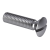 DIN 964 A - Slotted raised countersunk (oval) head screws, Thread to the head