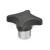 GN 6335.2 - Star knobs with protruding stainless steel bush, type E, with threaded blind bore