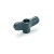 GN 634.1 - Wing nuts, Type D, with threaded through-hole, stainless steel bush