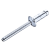 High-strength blind rivets PREMIUM pan head with grooved mandrel galvanized steel
