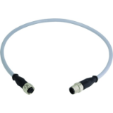 M12 Cable Assembly A-cod st/st m/f 1,0m