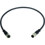 M12 Cable Assembly A-cod st/st f/m 1,0m