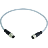 M12 Cable Assembly A-cod st/st m/f 0,3m