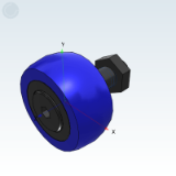 CA71 - 包胶凸轮轴承随动器·圆柱型/球面型·压入型·树脂