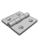 LD16 - Stainless steel butterfly hinge, tapered hole type, thickened flat type