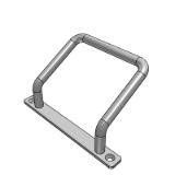 LB02DA - Angle handle - with plate - taper hole