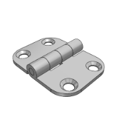 LD03MC - Flat butterfly hinge - economical - tapered hole