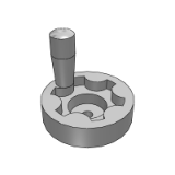 LK04-5 - Cast iron handwheel - spoke handwheel/flat handwheel - without grip