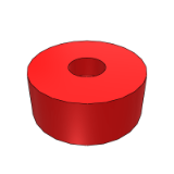 CE12 - Polyurethane shock absorber material - Countersunk hole type - length selection type