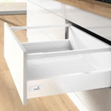 Pot-and-pan drawer with railing, height 176 mm