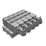 KS640 Manifold - Válvula solenoide neumática (5 puertos piloto / no lubricante)
