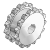 Double sprocket 5/8 x 3/8" - Double sprockets 5/8 x 3/8", suitable for two running side by side single roller chains according to DIN 8187 or ISO / R 606