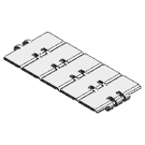 Top chains - Plastic slat band chains, straight consistently