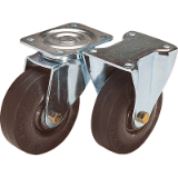K1763 - Rodillos guía y ruedas fijas de chapa de acero, versión pesada