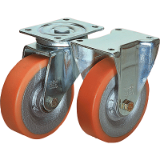 K1768 - Rodillos guía y ruedas fijas de chapa de acero, versión pesada