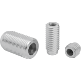 K0372 - Lateral spring plungers with threaded sleeve, without thrust pin