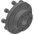 2300A...A - Torsion Proof Multi-disk Coupling - Adapter Flange with Tension Ring Hub