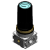 Pressure regulator with gauge inside the setting knob BG0 (G25) - Multi-Fix series