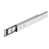 DS 3031 - Telescopic Slides DS 3031, width 19.1mm, to 80 kg, over extension, Stainless