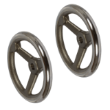 DIN950-GG-B/A-N/A - Spoked Handwheels DIN 950 with Smooth Rim and Slanted Spokes