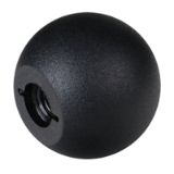 DIN319-C-PA - 球形旋钮 DIN 319 PA 形式 C，由塑料制成，有内螺纹