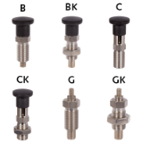 MAE-RB-817-RF - Indexing Plungers 817, Stainless, Version B, BK, C, CK, G and GK