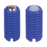 MAE-FDS-KU-SL-KST - Spring Plungers with Ball and Slot, Plastic
