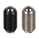 MAE-FDS-KU-SL - Spring Plungers with Ball and Slot, normal spring force