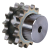 MAE-DKR-ZRENG-2X16B-1-C45-50HRC - Double-Sprockets ZRENG with hub for two Single-Strand Roller Chains DIN ISO 606 (ex DIN 8187), Teeth induction hardened , 2 x ISO 16 B-1, Pitch 1“ x 17,02 mm