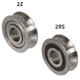 MAE-PL-LFR-ST - Rullo profilato LFR in acciaio, con dischi di copertura 2Z o dischi di tenuta in gomma 2RS