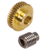 MAE-PSRS-AA-35MM - Precision Worm Gear Sets - Right Hand (Worm Gears and Hollow Worms), Centre Distance 35mm