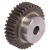 MAE-STZR-M2-B20-C45-HRC54 - Spur Gears Made with One-Sided Hub, Steel C45, Teeth Induction Hardened, Module 2