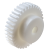 MAE-STZR-M1-POM-WS - Spur Gears Made from POM white, with One-Sided Hub, Module 1, Tooth Width 10 mm