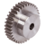 MAE-STZR-M1-MN-B10-C45 - Spur Gears Made from Steel C45, with One-Sided Hub, Module 1, Tooth Width 10 mm