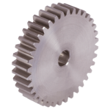 MAE-STZR-M1-ON-B10-C45 - Spur Gears Made from Steel C45, without Hub, Module 1, Tooth Width 10 mm