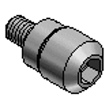 FPFNSA, GFPFNSA, BFPFNSA, HFPFNSA, CFPFNSA, TFPFNSA - Locating Pins - Large Head Flat Type - Male Thread Hexagon Socket Head