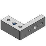 ALB33HS, SALB33HS - 3x3 Configurable L-Block w/Cross Hole Mounting-Horizontal Side Hole