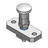 FPXR - Indexing Plungers - Flanged / Tapped Tip - Rest Position Type with Lock Nut