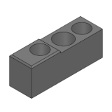 SL-UKUHW, SL-UKU2HW - Precision Cleaning Locators - Horizontally Inclined, Two Dowel Holes and One Through Hole