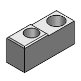 UKSBK, UKCBK, UKUBK, UKS2BK, UKC2BK, UKU2BK - Locators (Both Axes Inclined) - One Dowel Hole and One Through Hole Type -, R/L Set