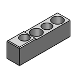 UKSFJ, UKNFJ, UKCFJ, UKUFJ - Locators (Flat) - Two Dowel Holes and Two Through Holes Type -